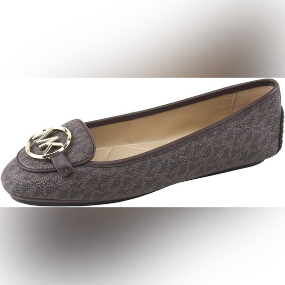 Michael Kors Lillie Flats Black Brown 10 - Picture 1 of 11